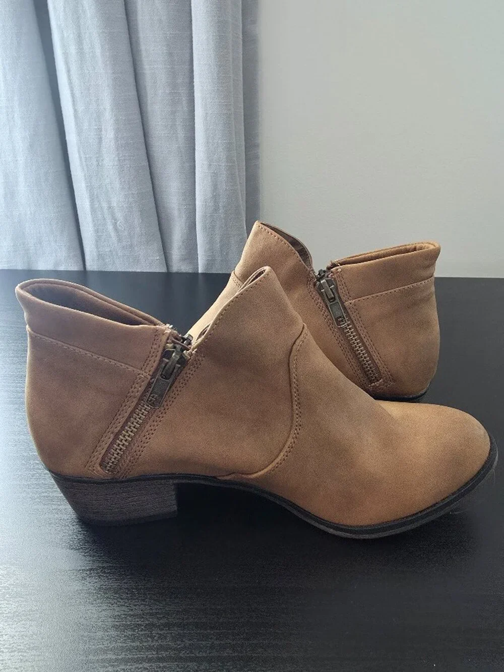 American Rag Brown Zipper Detail Ankle Boot - Size 6.5
